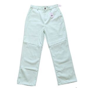 KENDALL AND KYLE mint faux leather hi rise pants size Medium @U New